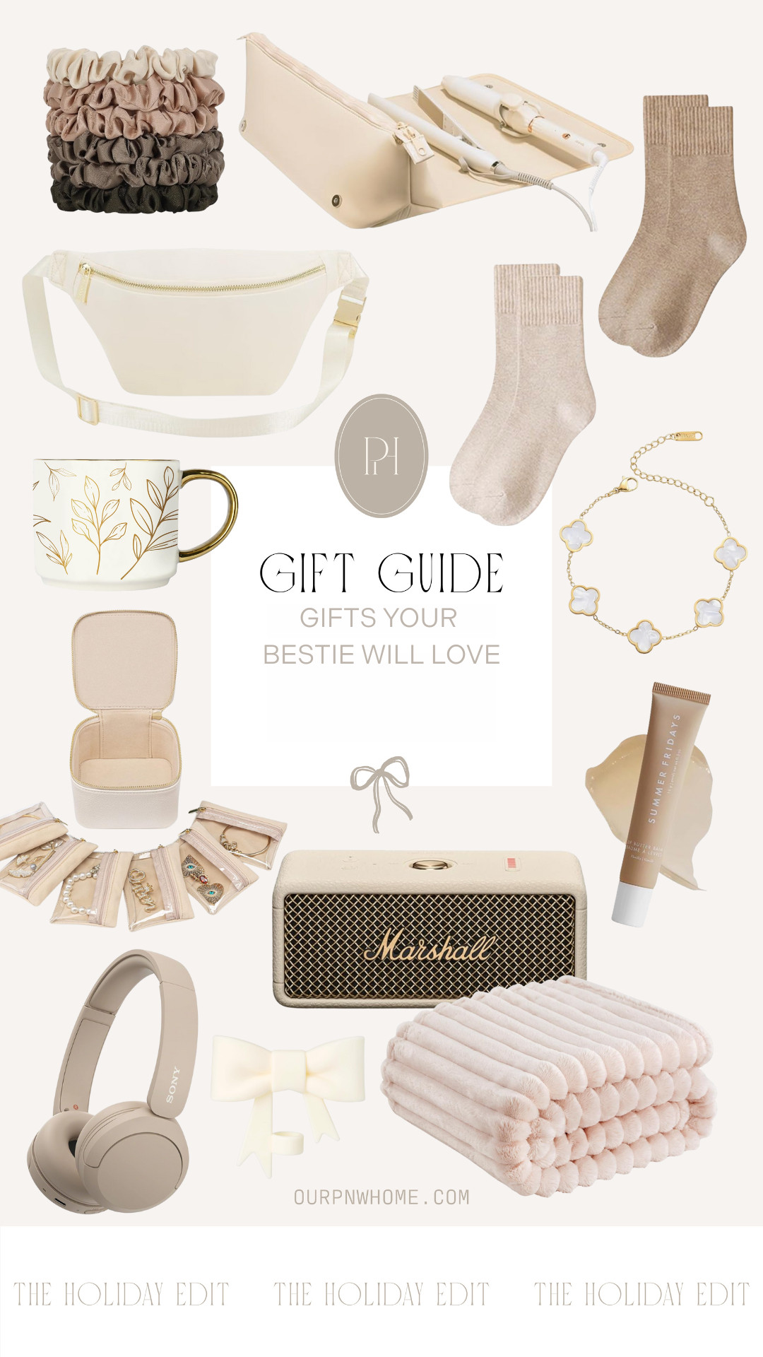 Amazon finds your bestie will love this holiday season!

Gifts for her, gifts for the teen girl, gifts for mom, gifts for the host, bluetooth speaker, bluetooth headphones, wireless headphones, travel jewelry pouch, lip balm, lip gloss, pink blanket, neutral socks, crew socks, clover bracelet, coffee mug, white belt bag, hair stying tools bag, hair tools mat, satin hair ties, satin scrunchies, bow straw topper 

 #LTKGiftGuide #LTKHoliday #LTKStyleTip