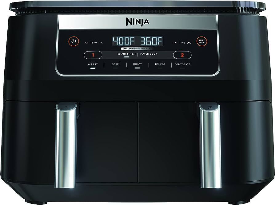 Ninja DZ090 Foodi 6 Quart 5-in-1 DualZone 2-Basket Air Fryer with 2 Independent Frying Baskets, M... | Amazon (US)