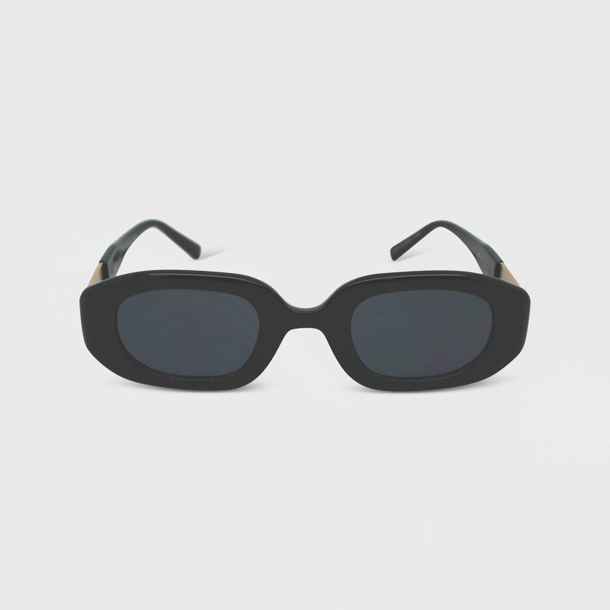 Women's Solid Plastic Oval Sunglasses - Wild Fable™ Black | Target
