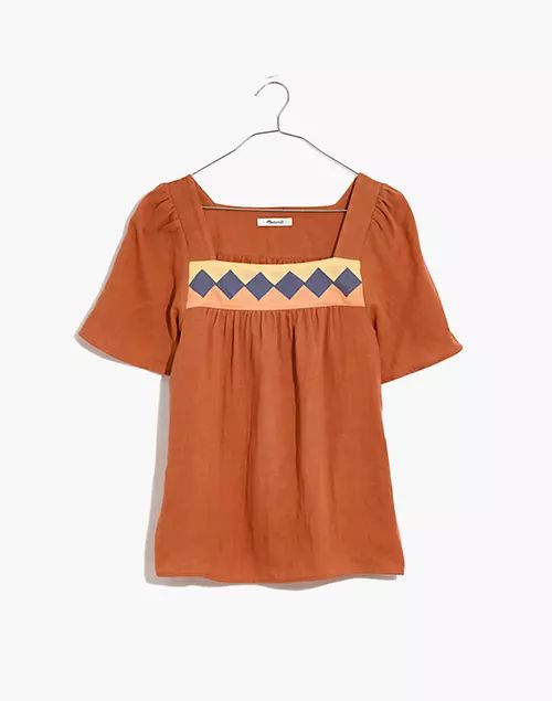 Patchwork Square-Neck Top | Madewell