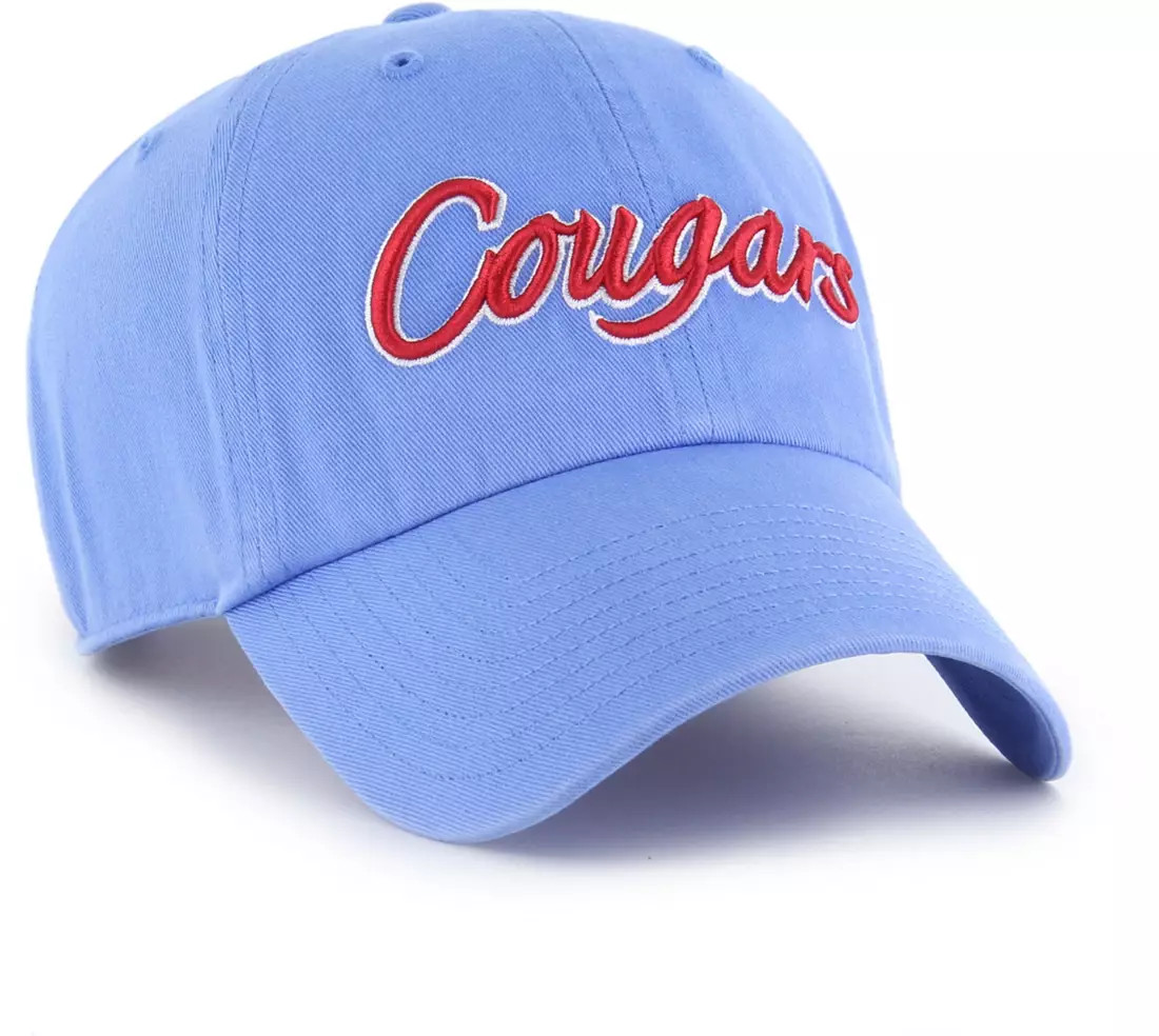 '47 Adult Houston Cougars Valor Houston Blue Script Cleanup Adjustable Hat | DICK'S Sporting Goods