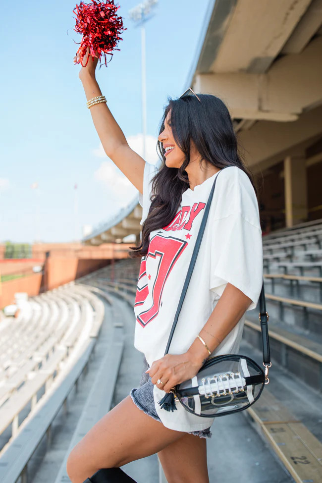Football Clear Bag | Pink Lily