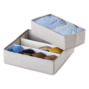 Narrow Twill Drawer Organizer Cocoa | The Container Store