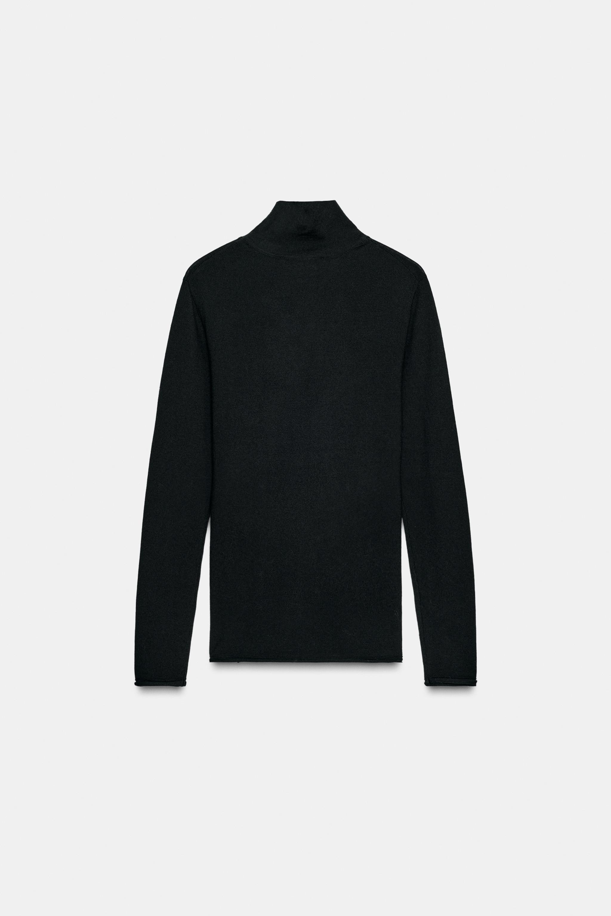 WOOL CROSSOVER HIGH NECK JUMPER | Zara US