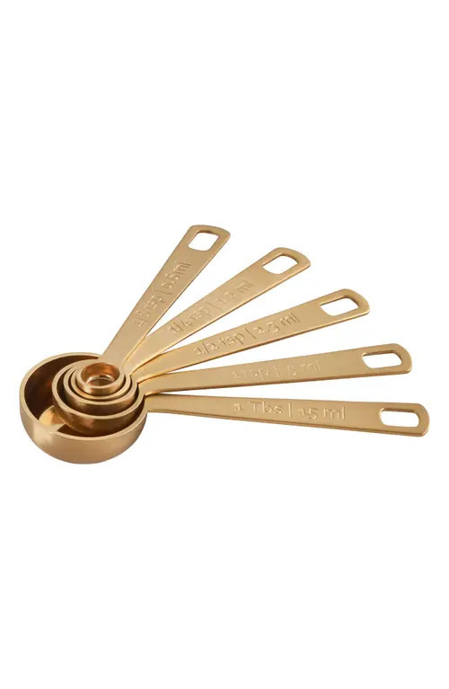 Le Creuset Set of 5 Measuring Spoons in Gold at Nordstrom | Nordstrom