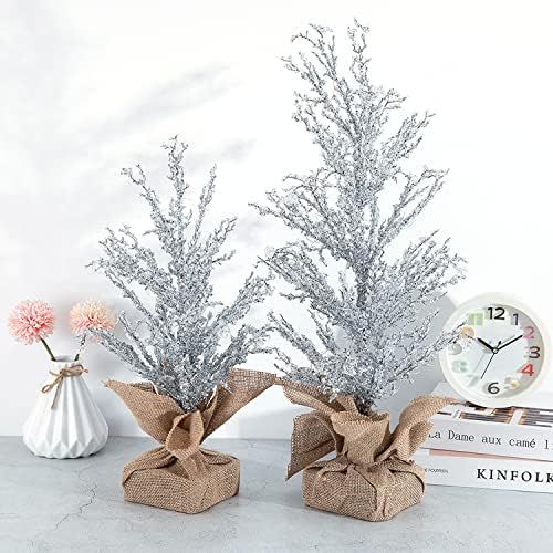 Christmas Ice Tree, Mini Christmas Tree, Trees with 32 Warm White LED Lights, LED Artificial Desktop | Amazon (US)