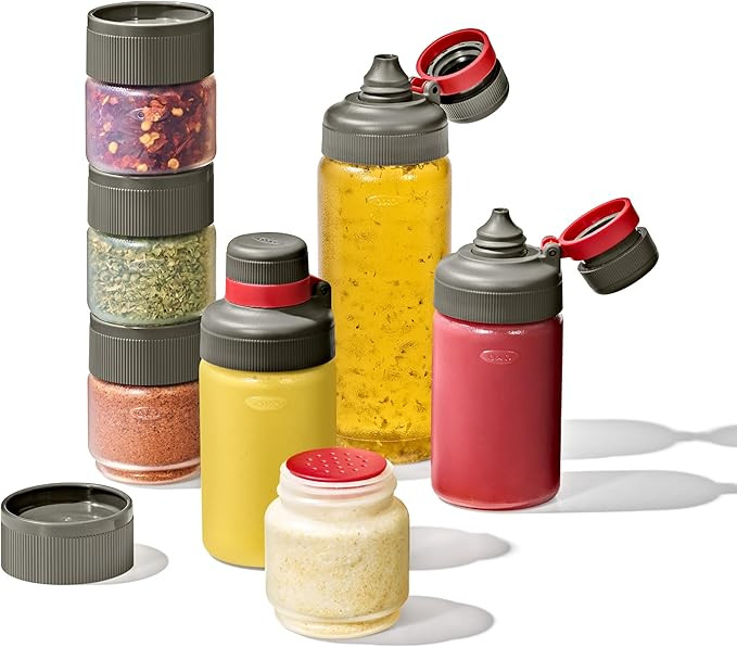 OXO Outdoor 7-Piece Spice Shaker & Squeeze Bottle Set | 7-Piece, Set | Amazon (US)