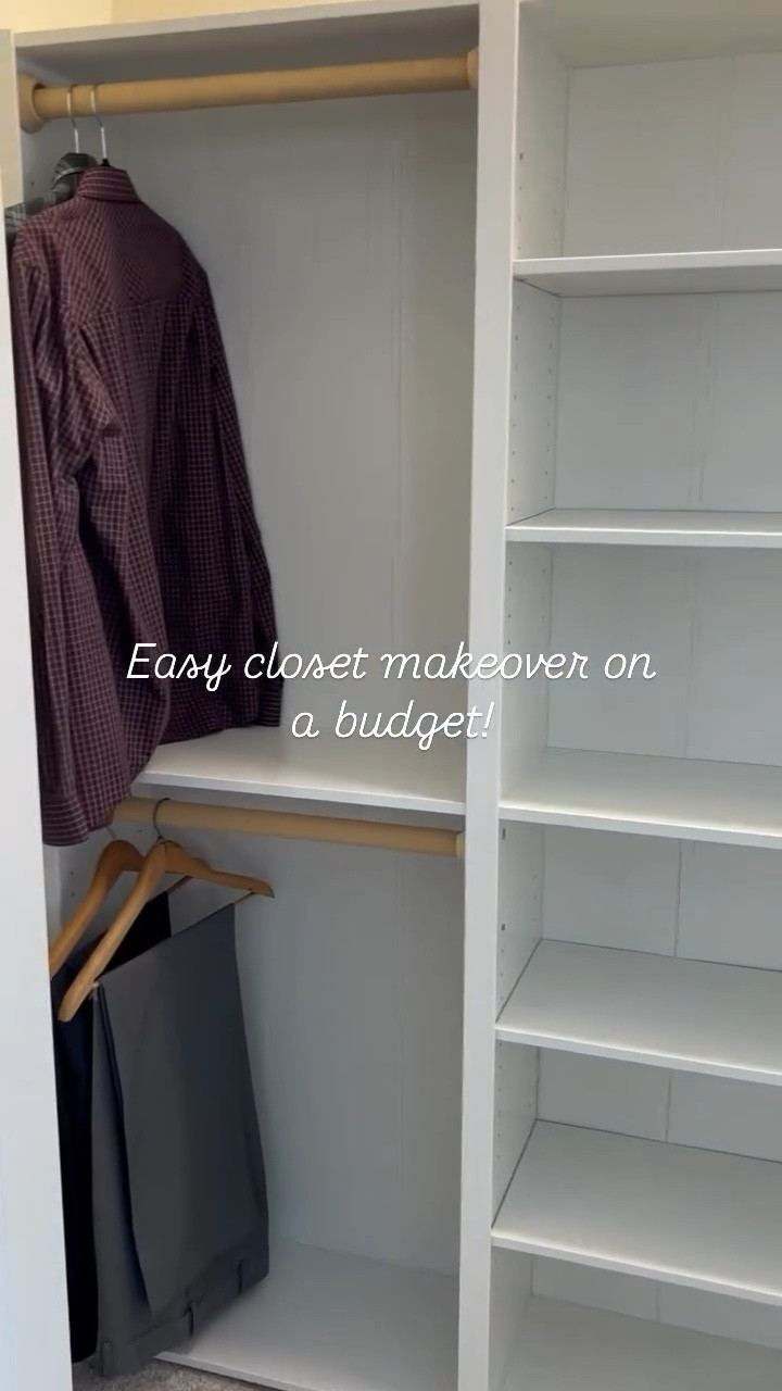 ✨ Easy DIY closet makeover ✨ if you have a closet that isn’t very deep or you have a small or narrow closet these bookcases worked great and are budget friendly - and only $40 each!
👉🏼 Comment LINK and I’ll send you materials used right to your DM

#diy #closetorganization #closetideas #closetdesign #closetmakeover #tipsandtricks #organization #closetmakeover