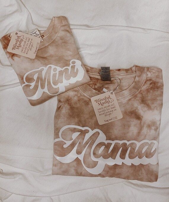 Mama  Mini Nude Tiedye Set  Mommy and Me Tie-dye  Fall Mom | Etsy | Etsy (US)