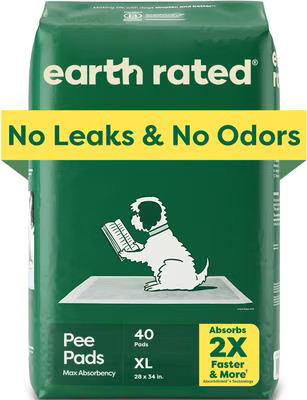 Earth Rated Max Absorbency Dog Pee Pads, X-Large: 28 x 34-in, Unscented, 1 count | Chewy