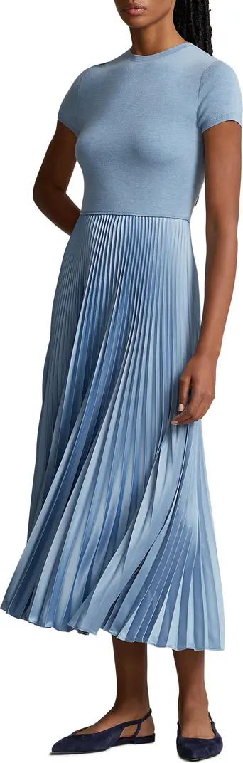 Short Sleeve Pleat Dress | Nordstrom