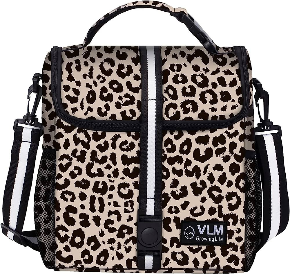 VLM Lunch Bags for Women,Leakproof Insulated Floral Lunch Box with Adjustable Shoulder Strap Reus... | Amazon (US)