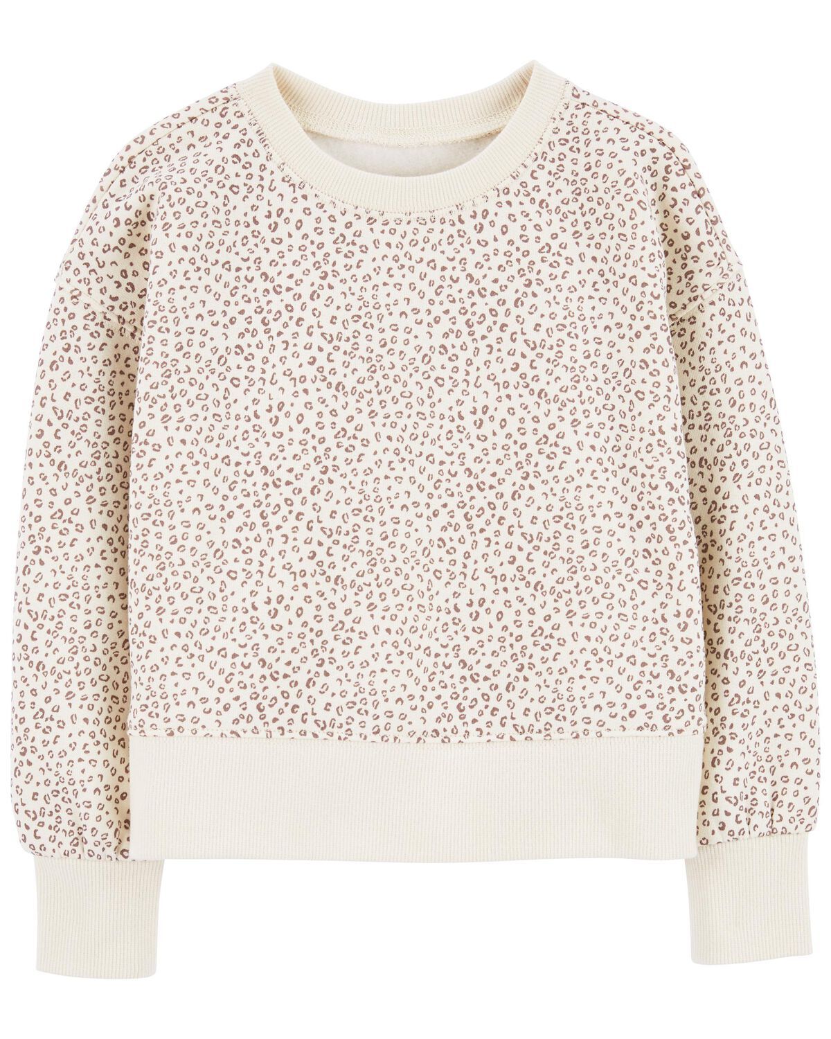 Ivory Baby Leopard Fleece Sweatshirt | carters.com | Carter's