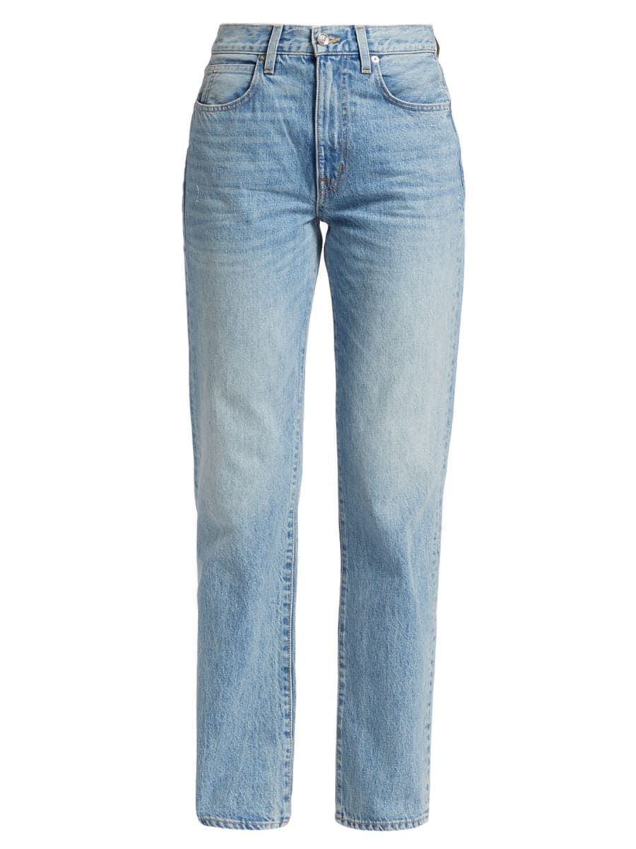 London High-Rise Straight-Leg Jeans | Saks Fifth Avenue