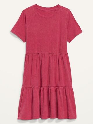 Short-Sleeve Tiered Mini Swing Dress for Women | Old Navy (US)