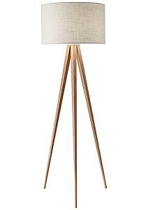 Director Natural Wood Tripod Floor Lamp | Lamps Plus