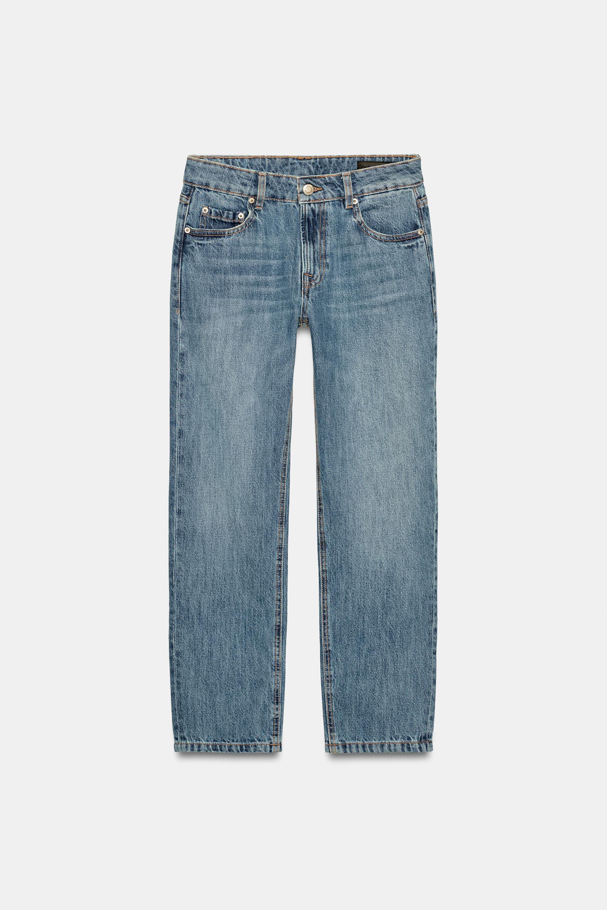 ZW COLLECTION MID-WAIST CIGARETTE JEANS | Zara UK