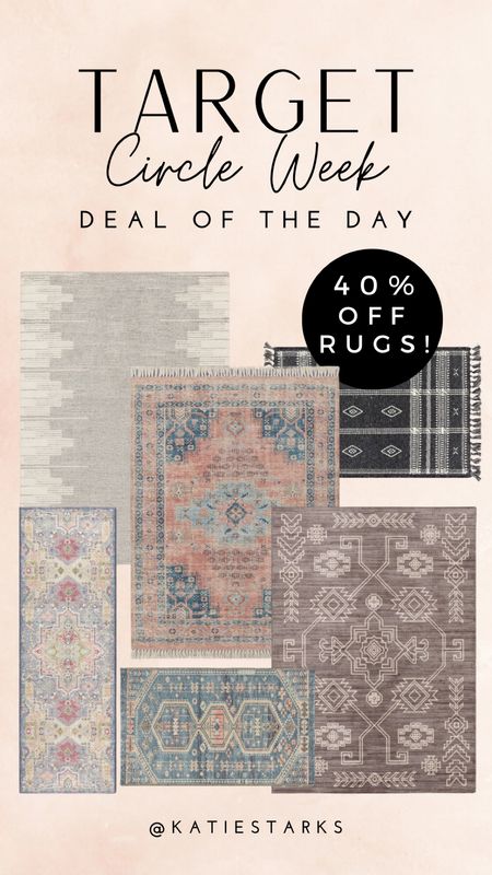 Today only - 40% off rugs and area rugs at Target!

#LTKxTarget #LTKsalealert #LTKhome