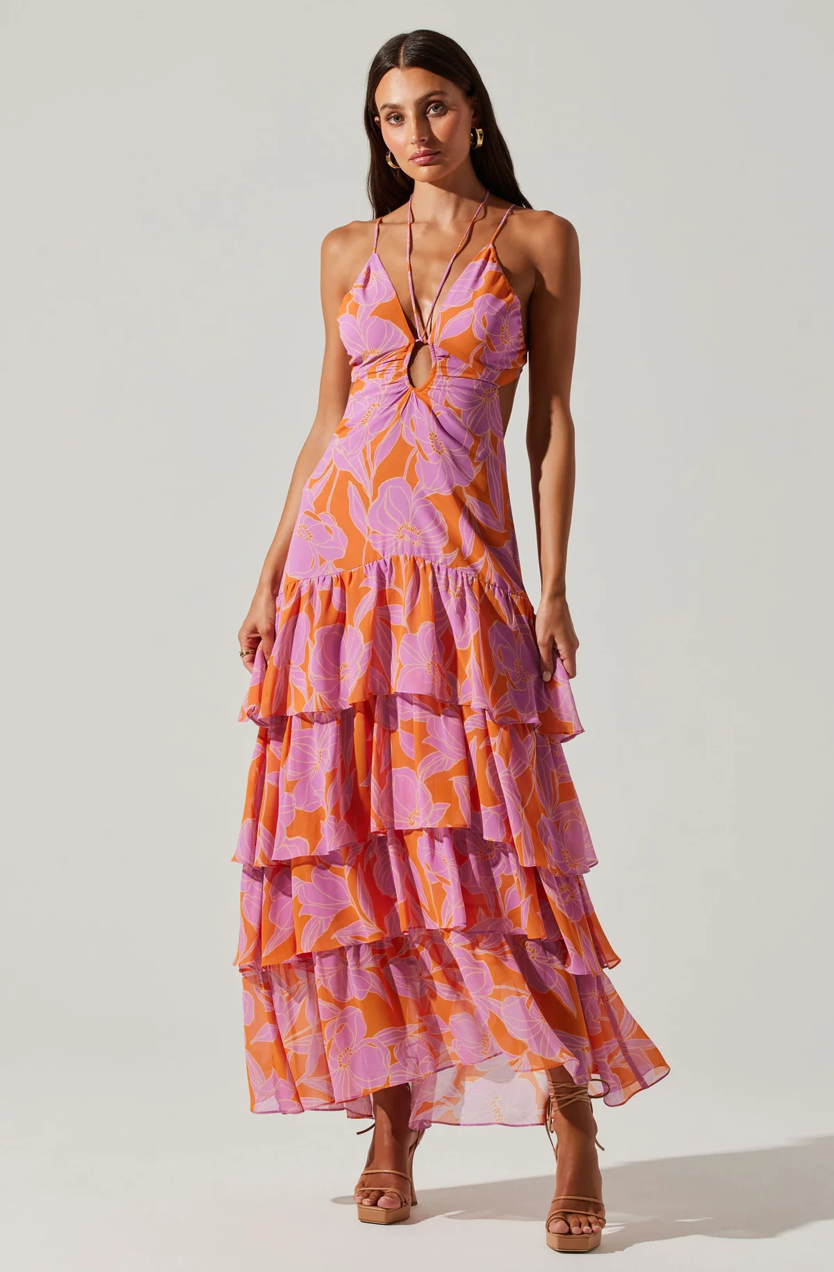 Aneira Floral Tiered Maxi Dress | ASTR The Label (US)