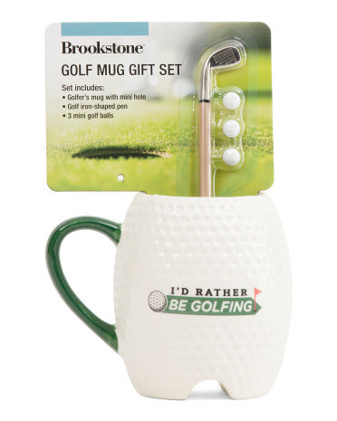5Pc I'd Rather Be Golfing Mug And Club Pen Set For Men | TJ Maxx