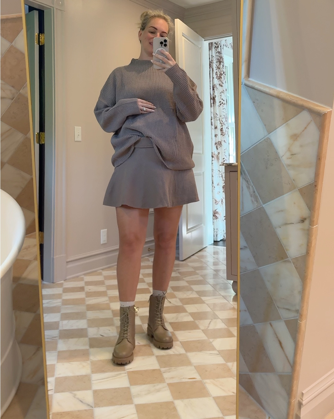 This pre-fall set is under $45 on Amazon! I’m wearing a M and would say it runs TTS. So cute and you can dress up or down. Love this khaki combat boot that’s also on sale for under $60!

#LTKShoeCrush #LTKSaleAlert #LTKFindsUnder50