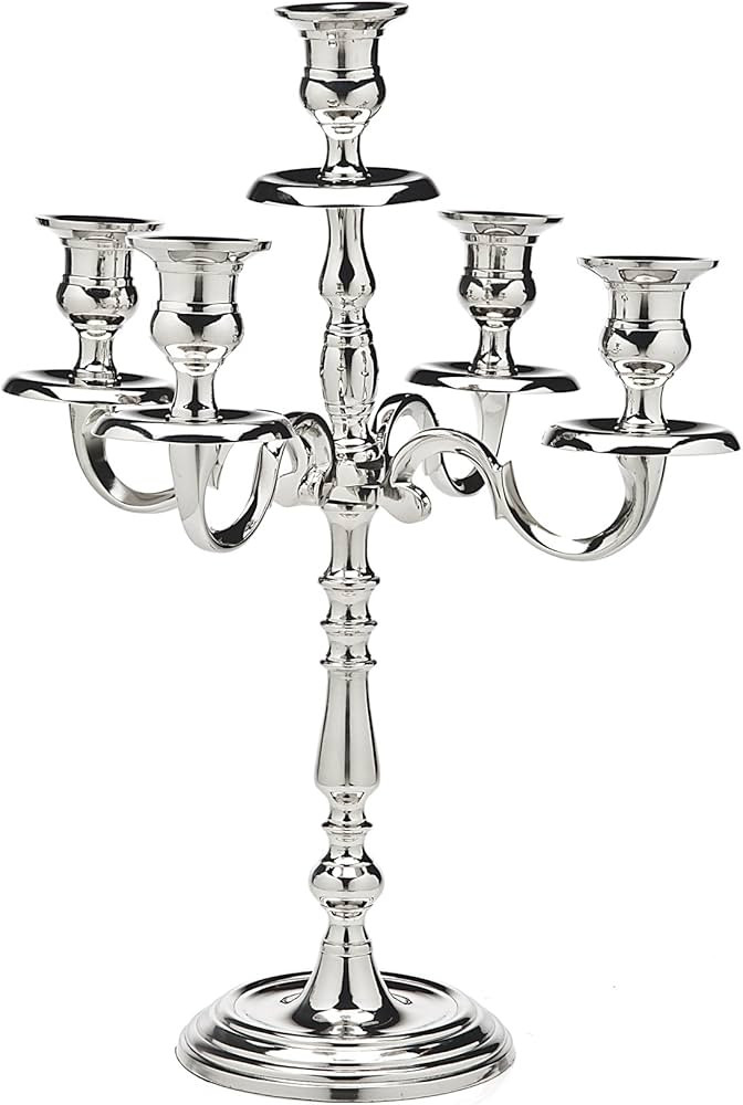 Classic Nickel Plated Candelabra 5 Light | Amazon (US)