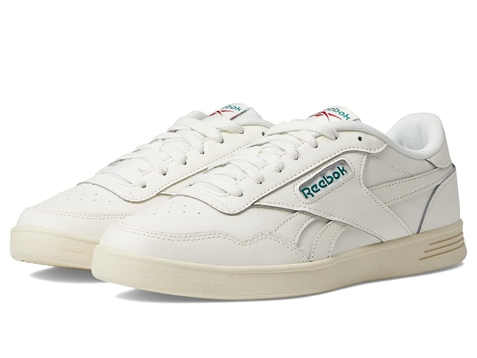 Reebok Lifestyle Court Advance Shoes Chalk/Dark Green/Flash Red: Men's 10.5 - Women's 12 Medium | Zappos.com