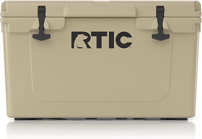 RTIC Hard Cooler, 45 qt, Tan, Ice Chest with Heavy Duty Rubber Latches, 3 Inch Insulated Walls | Amazon (US)