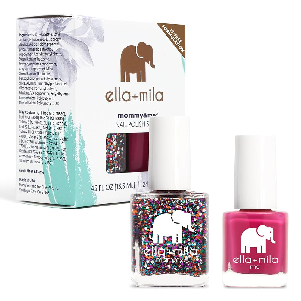 ella+mila Mommy & Me Set - Fast Drying Nail Polish - Quick Dry, Chip Resistant, & Long Lasting Na... | Amazon (US)