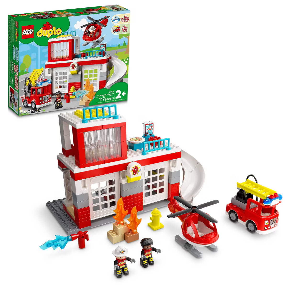 LEGO DUPLO Fire Station & Helicopter Toy Playset 10970 | Target