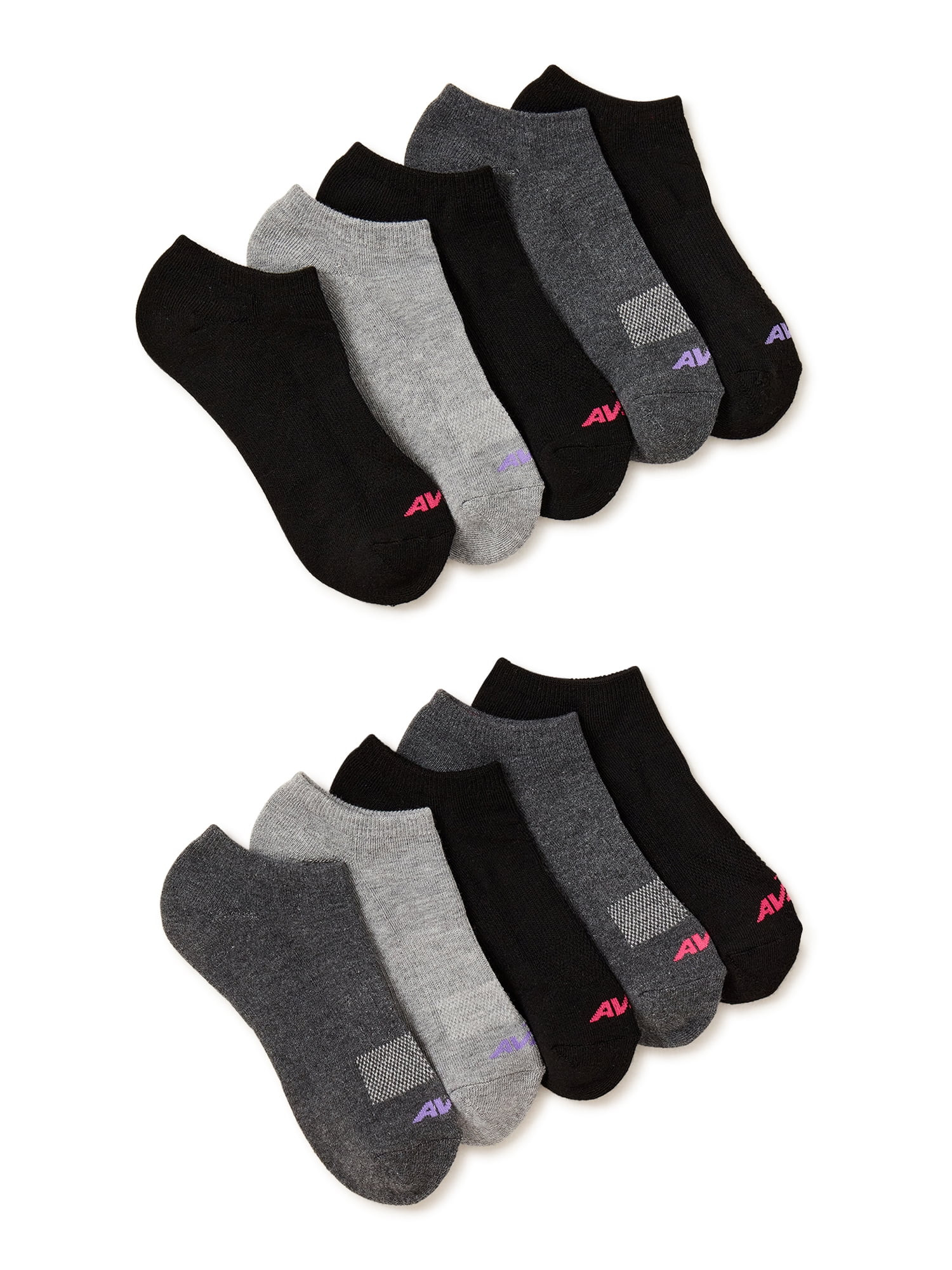Avia Women's Performance Cushioned Low Cut Socks, Stocking Stuffers, 10-Pack | Walmart (US)