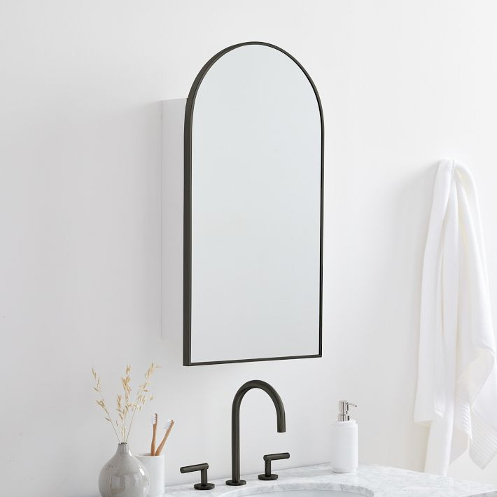 Arched Metal Framed Medicine Cabinet | West Elm (US)
