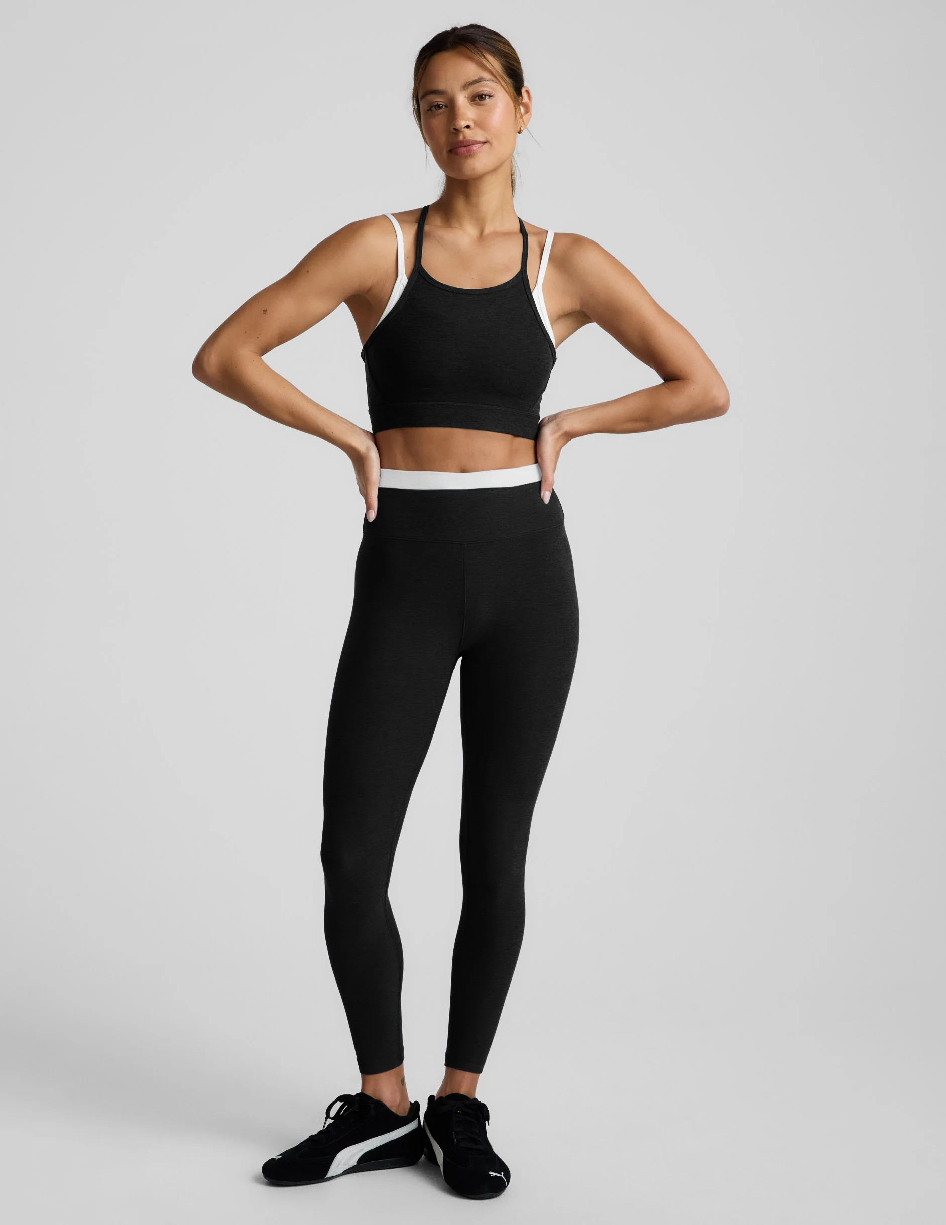 Spacedye Layered High Waisted Midi Legging | Beyond Yoga | Beyond Yoga