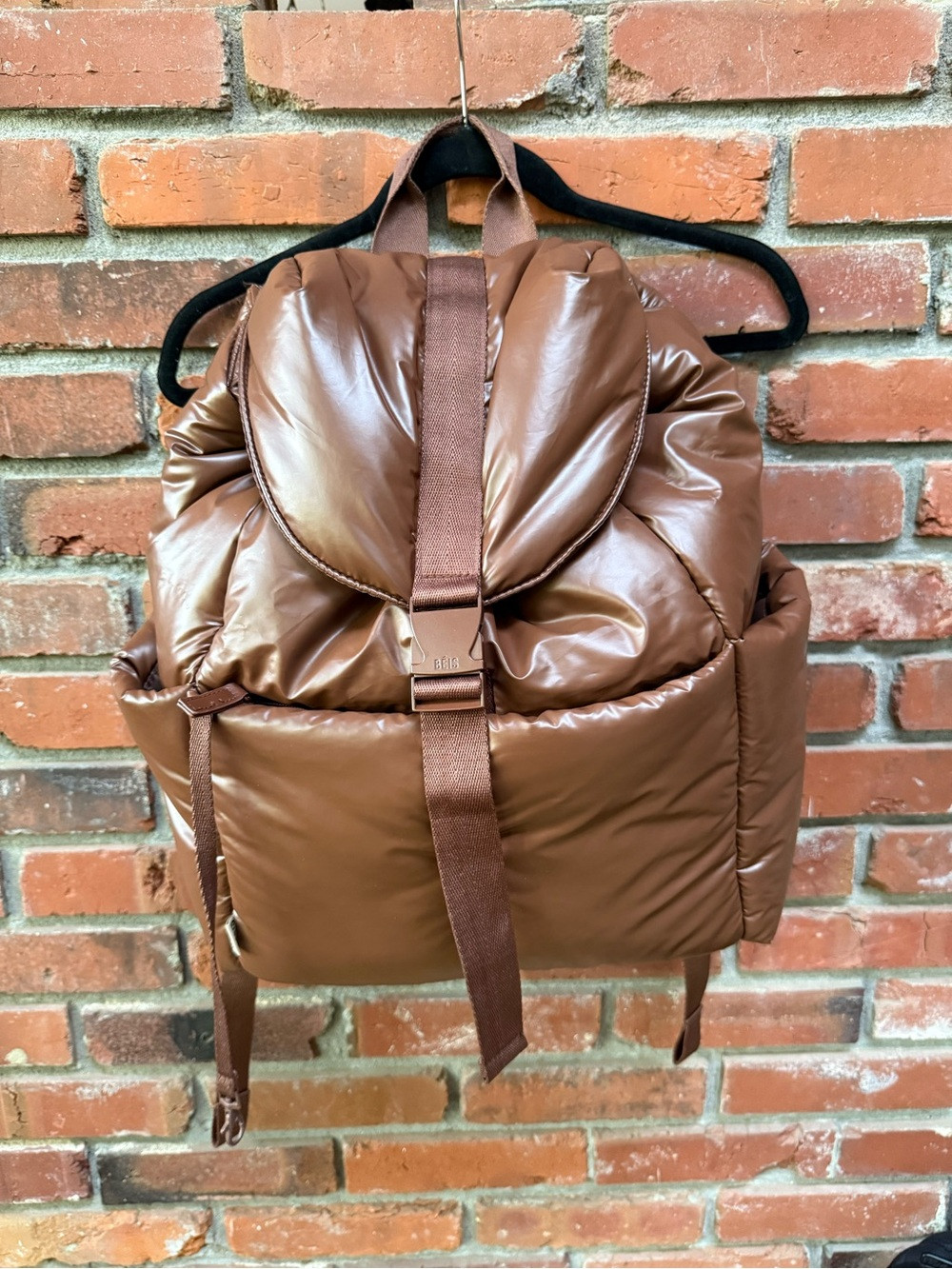 BEIS Puffer Backpack in Brown | Poshmark