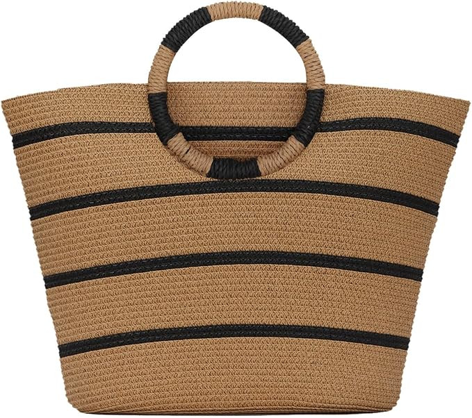 Fecialy Borse di paglia per le donne Borsa di paglia per la spiaggia estiva Borsa di paglia grand... | Amazon (IT)