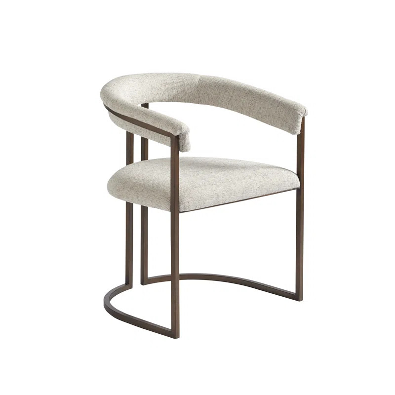 Hugo Metal Wing Back Arm Chair in White (Set of 2) | Wayfair North America