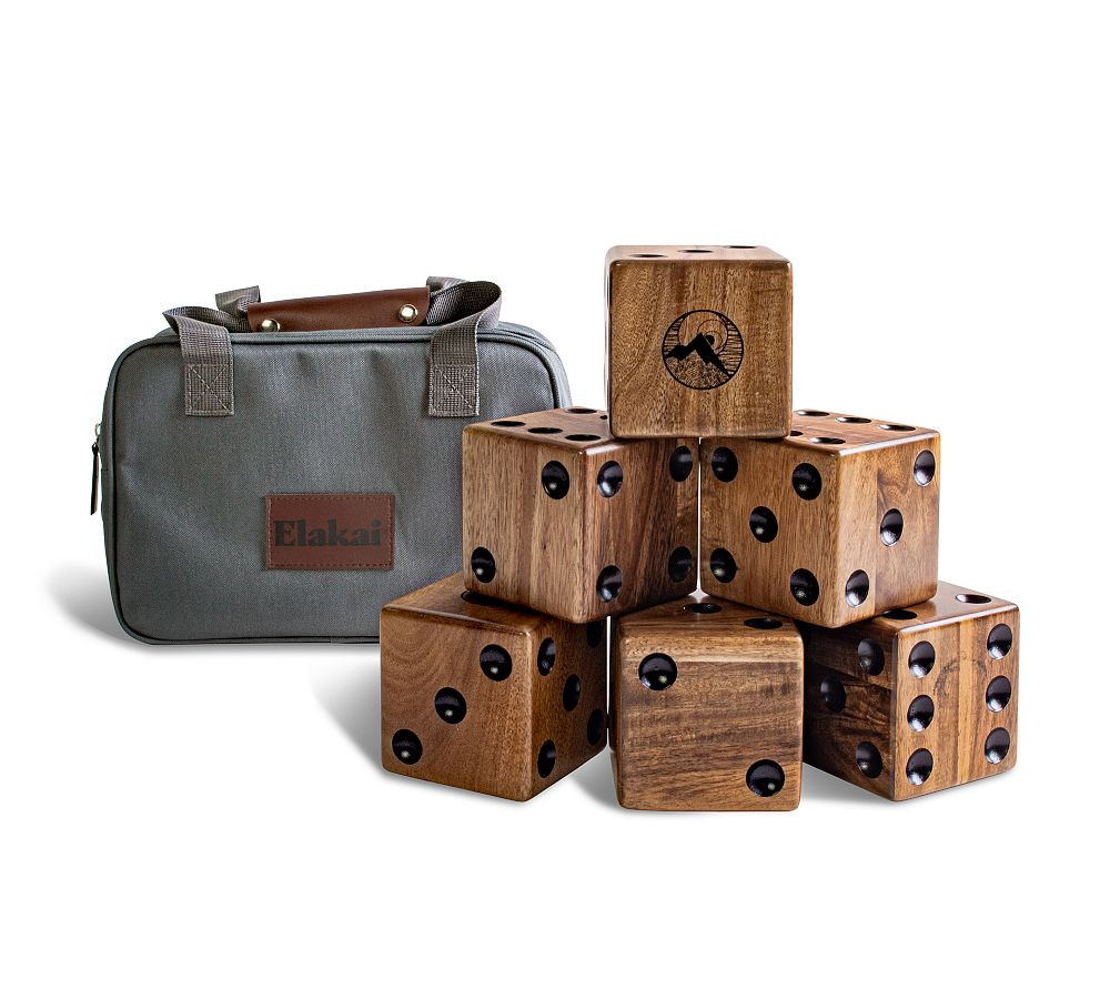 Oversized Acacia Wood Dice | Pottery Barn (US)