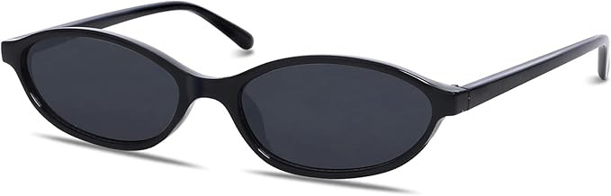 Retro Oval Sunglasses for Women Chic Cat Eye 90s Sunnies Lightweight Narrow Shades Trendy UV prot... | Amazon (US)