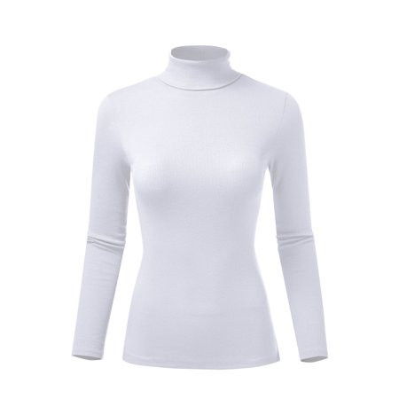 FashionMille Women s Ribbed Slim Fit Lightweight Long Sleeve Turtleneck Sweater | Walmart (US)