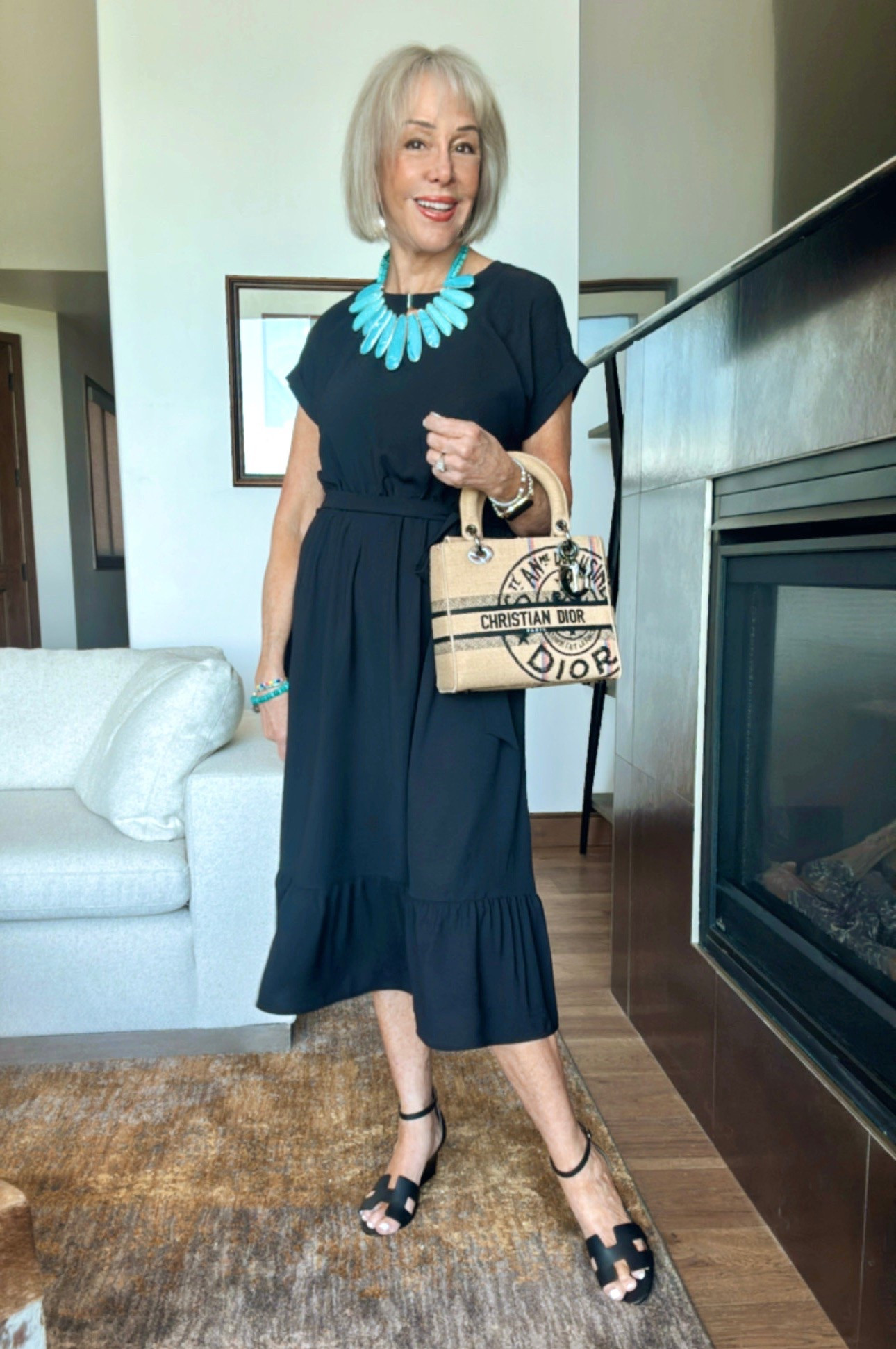 LBD under $30 18 colors I am wearing a size medium. 
Turquoise necklace by Chico’s
Hermes sandals 
Dior handbag


#LTKSaleAlert #LTKOver40 #LTKFindsUnder50