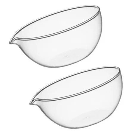 2 Pcs Clear Mixing Bowls Cutlery Glass Drainage Dessert Serving Crystal Chips Salad | Walmart (US)
