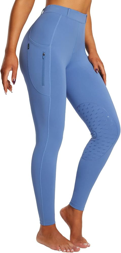 BALEAF Women's Riding Pants Equestrian Breeches Knee-Patch Horse Riding Tights Horseback Belt Loo... | Amazon (US)