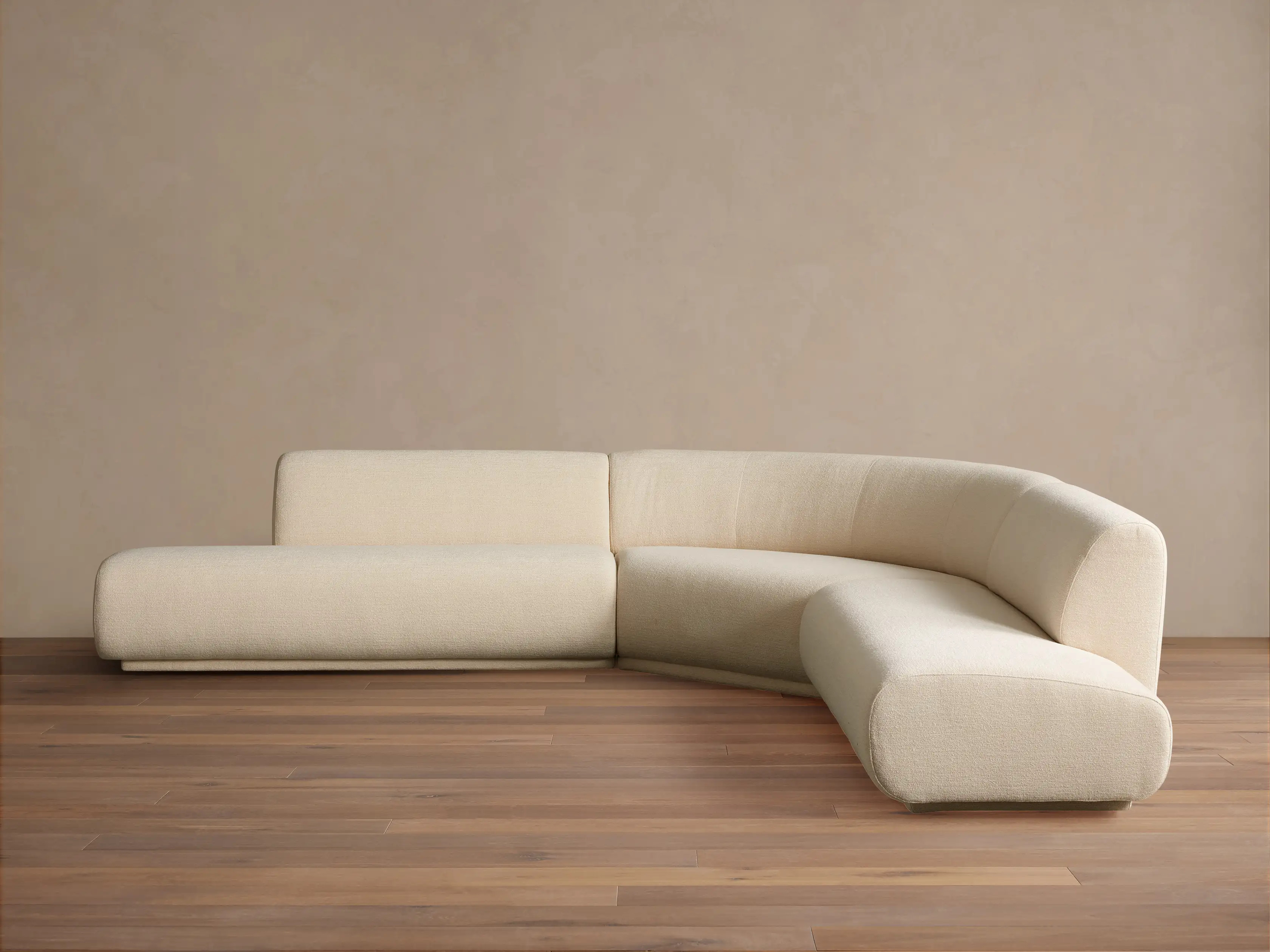 Gianni Three-Piece Curved Bumper Sectional | Arhaus