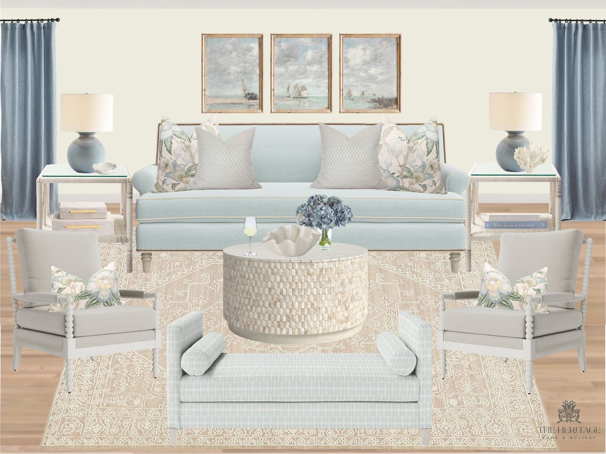 Soft color palette…calm vibes. 

Coastal living room, living room inspo, blue sofa, neutral rug, arm chairs, coastal accessories 

#LTKStyleTip #LTKFamily #LTKHome