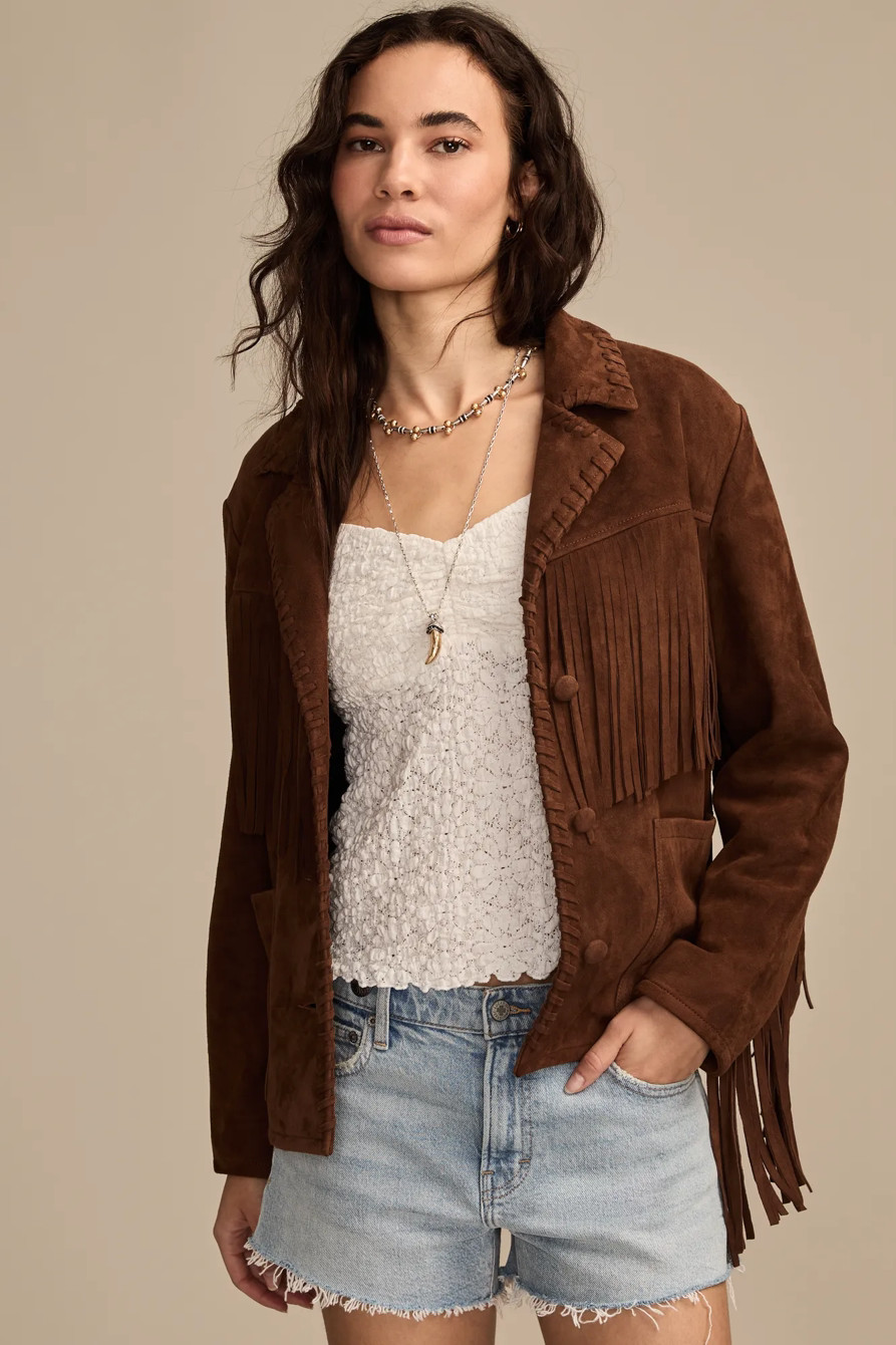 FRINGED SUEDE JACKET | Lucky Brand