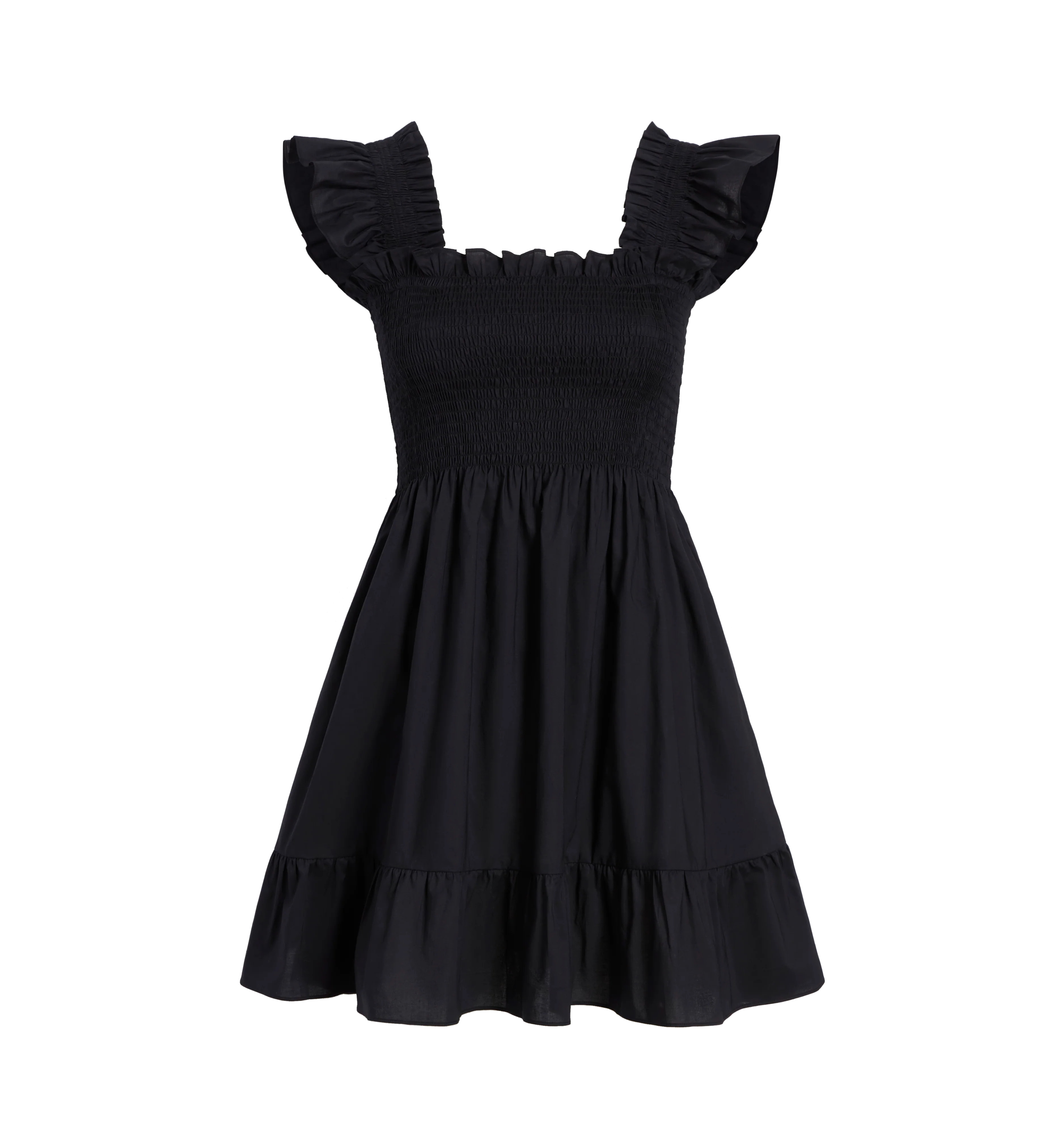 The Elizabeth Nap Dress | Black Cotton / S | ® | Cotton | Hill House Home | Hill House Home US