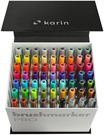 KARIN Megabox Brush Marker Pro Water-Based Brush Pen Suitable for Painting, Drawing and Handlette... | Amazon (US)