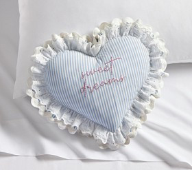 Sweet Dreams Embroidered Heart Pillow | Pottery Barn Kids