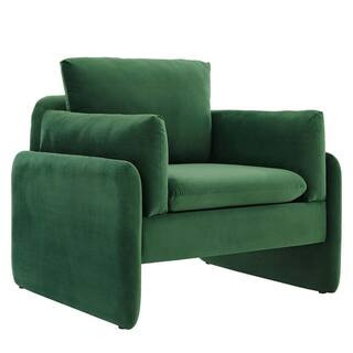 Modway Indicate Emerald Performance Velvet Armchair EEI-5152-EME | The Home Depot