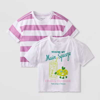 Grayson Mini Toddler Girls' 2pk Main Squeeze Top - White 18M | Target